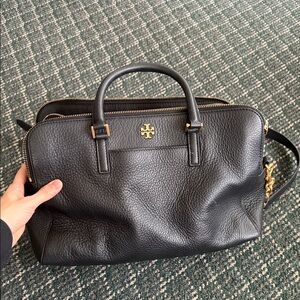 TORY BURCH LEATHER GEORGIA PEBBLED SATCHEL